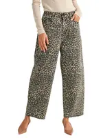 Miou Muse Barrel Leopard Jeans