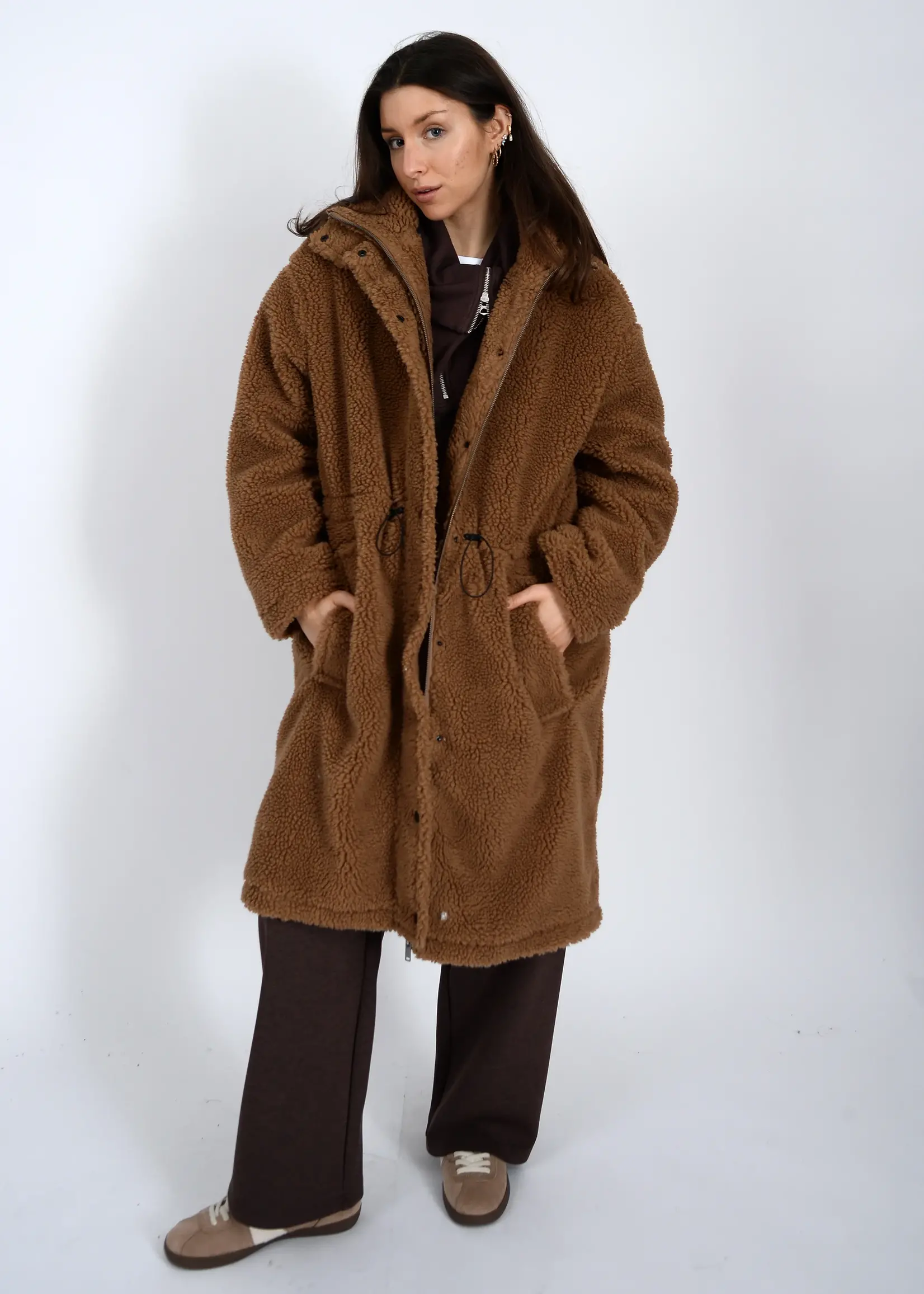 RD STYLE Mila Long Sherpa Jacket