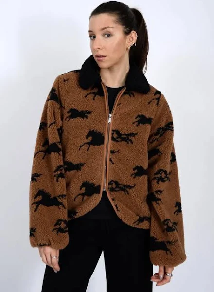 ジャケット・アウター ella selectshop shaggy jacquard blouson womens Everest Ella Bomber Jacket in Black | Superdry CA-EN