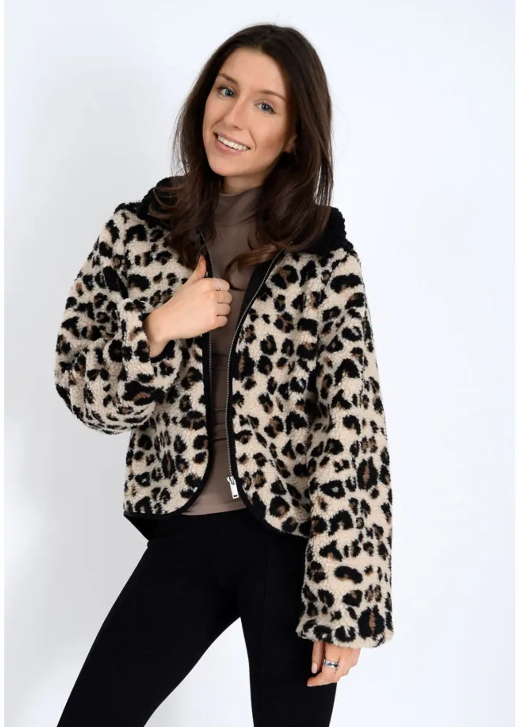 RD STYLE Joline Leopard Sherpa