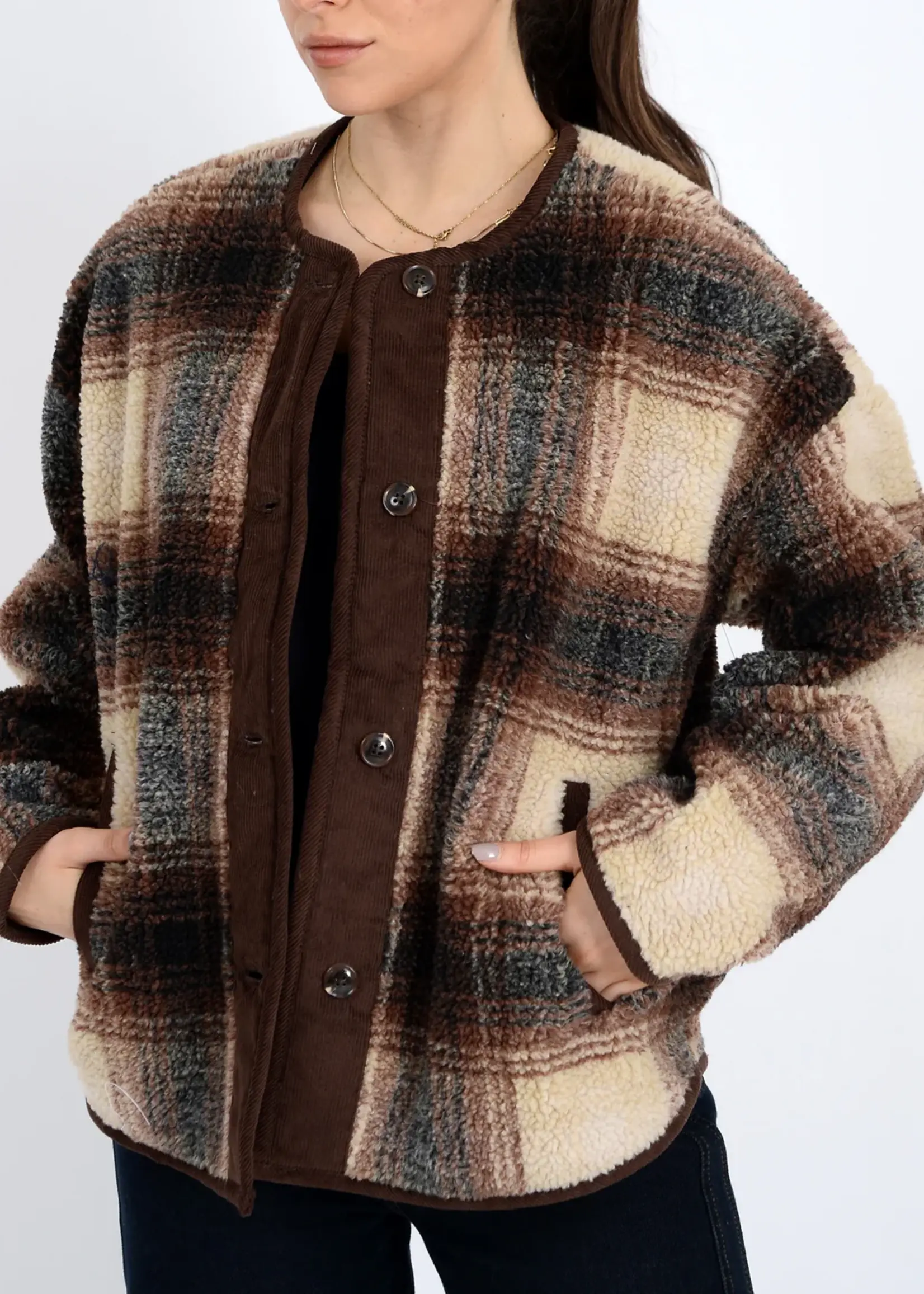 RD STYLE Sophie Sherpa & Cord Trim