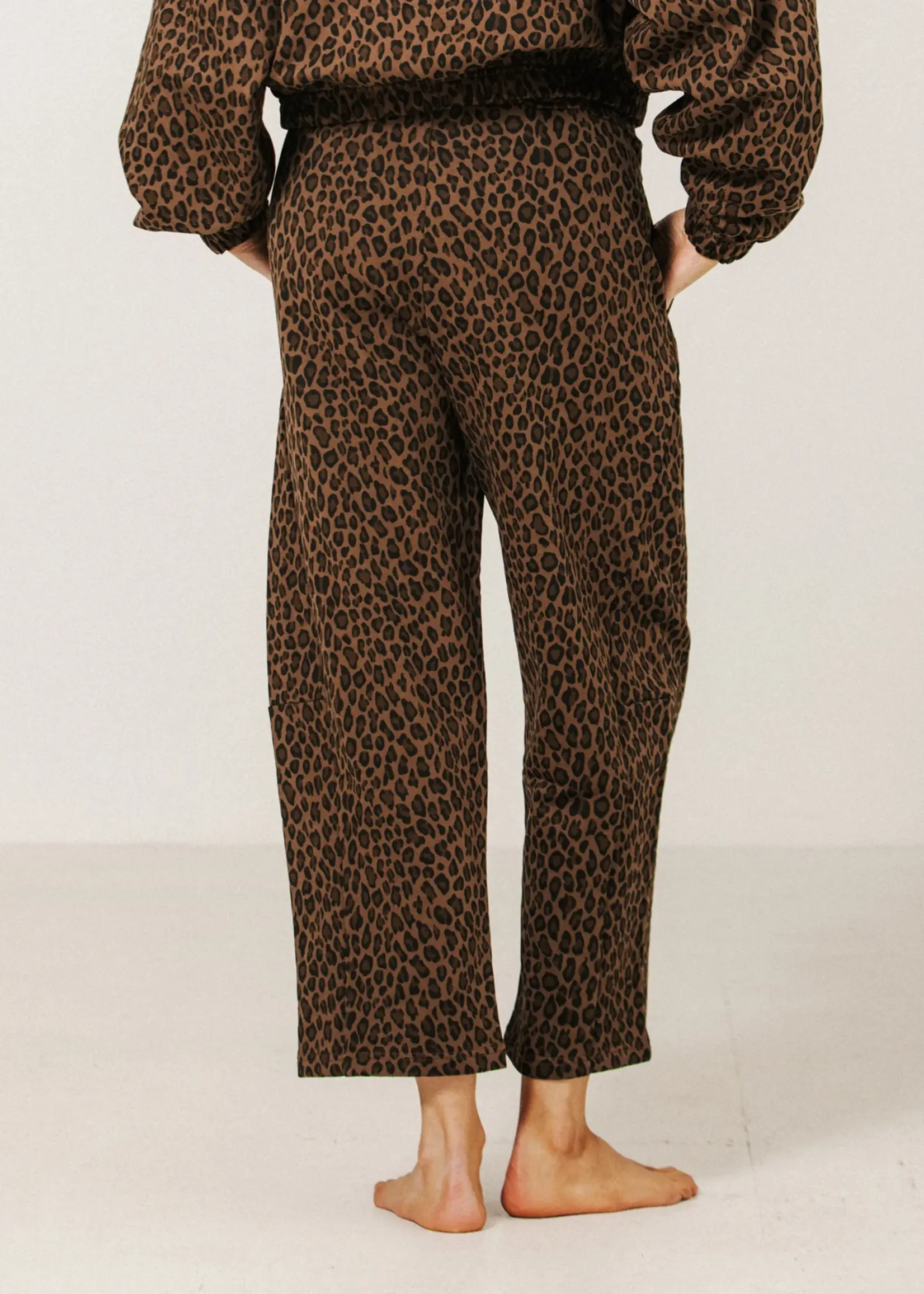 brunette the label leopard barrel pants
