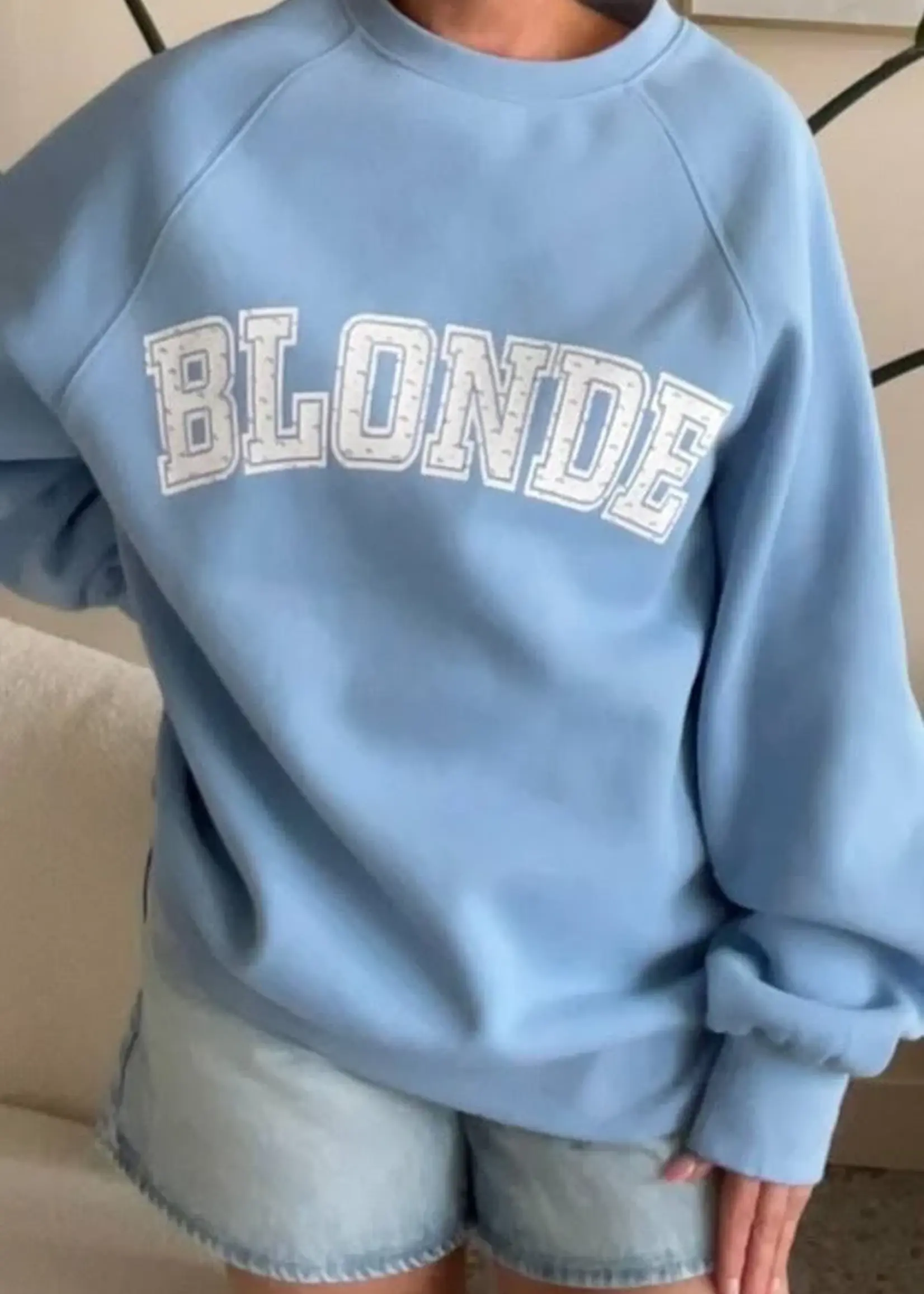 brunette the label Varsity Blonde NYBF Crew