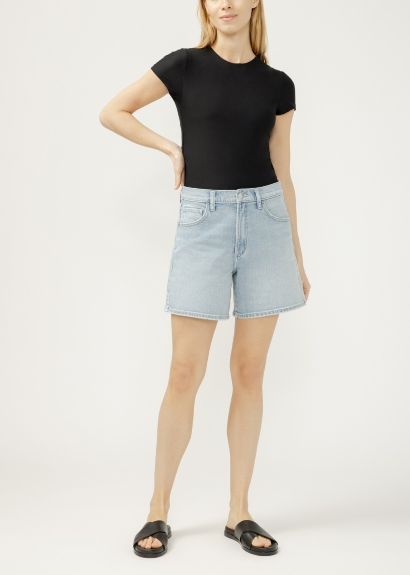 silver jeans be easy short