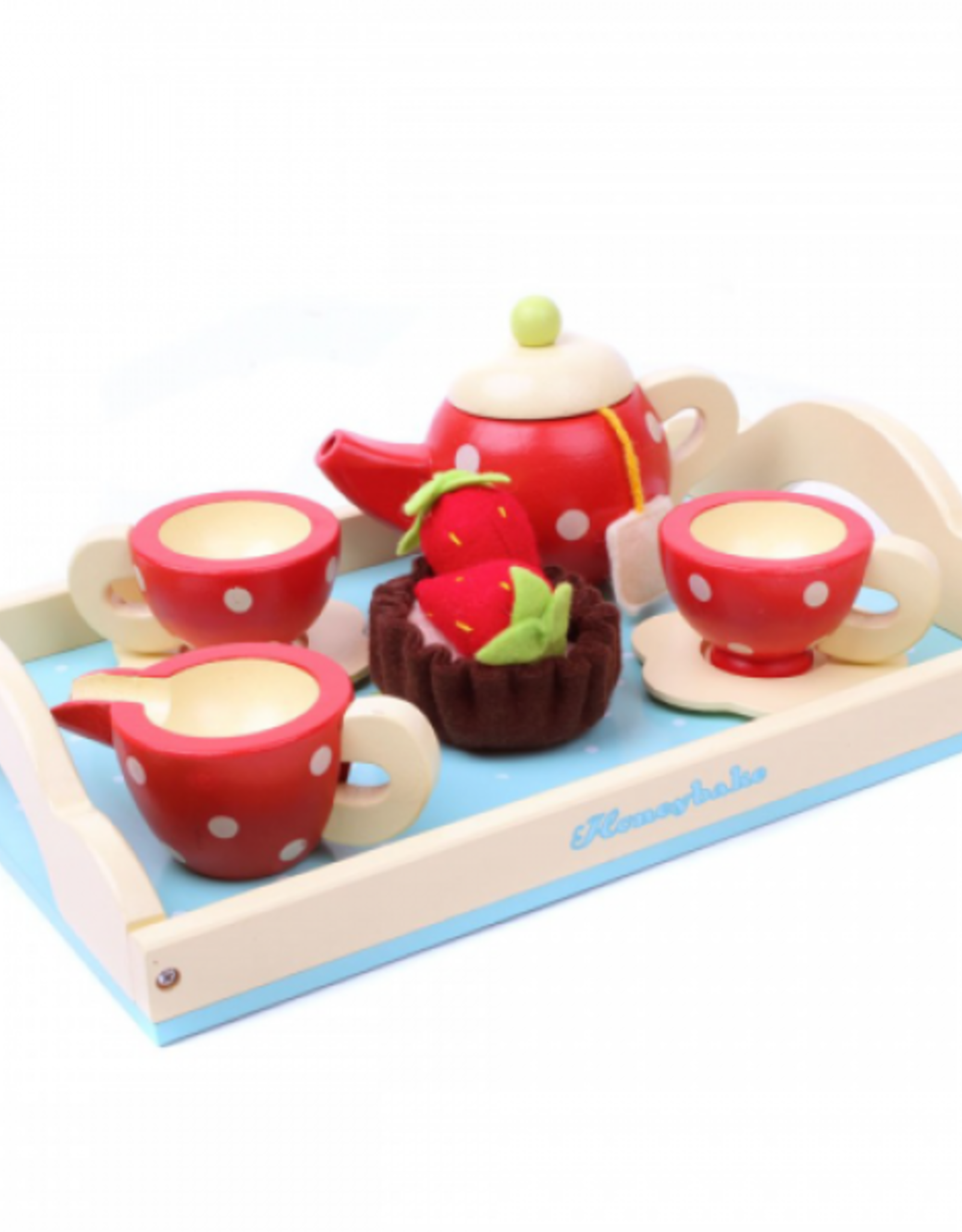 Le Toy Van Honeybake Dotty Bouilloire en bois Cuisine Cafe Tea Set Enfant/Kid BN 