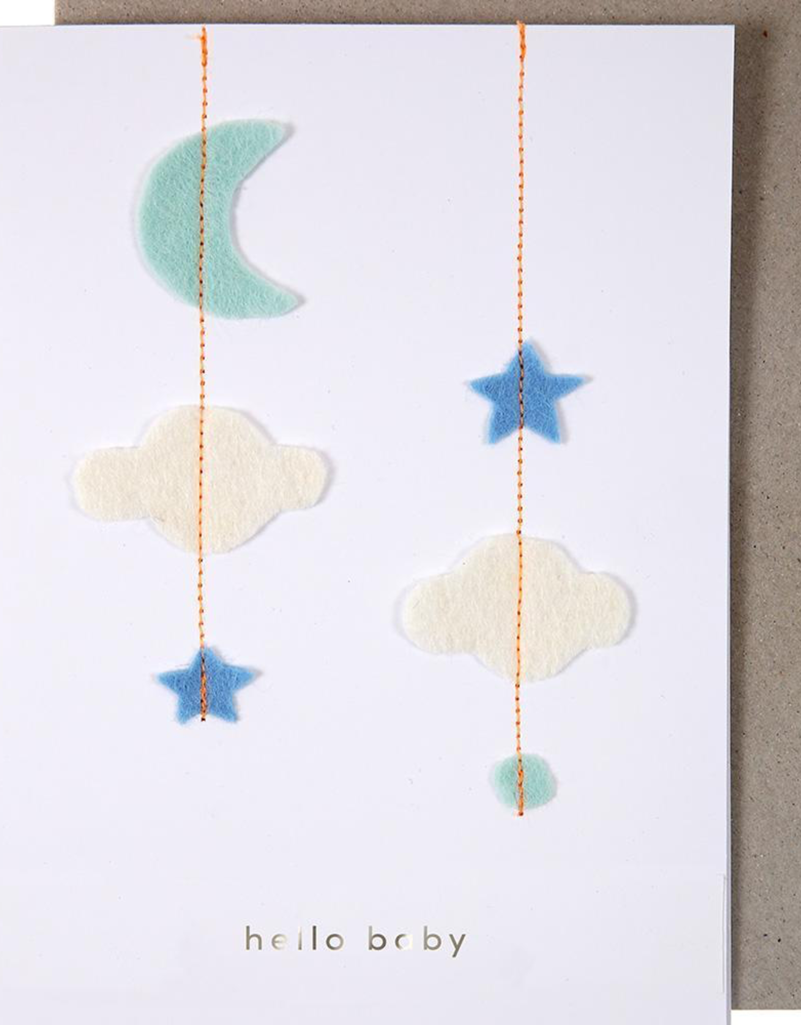 Stitched Baby Mobile Card