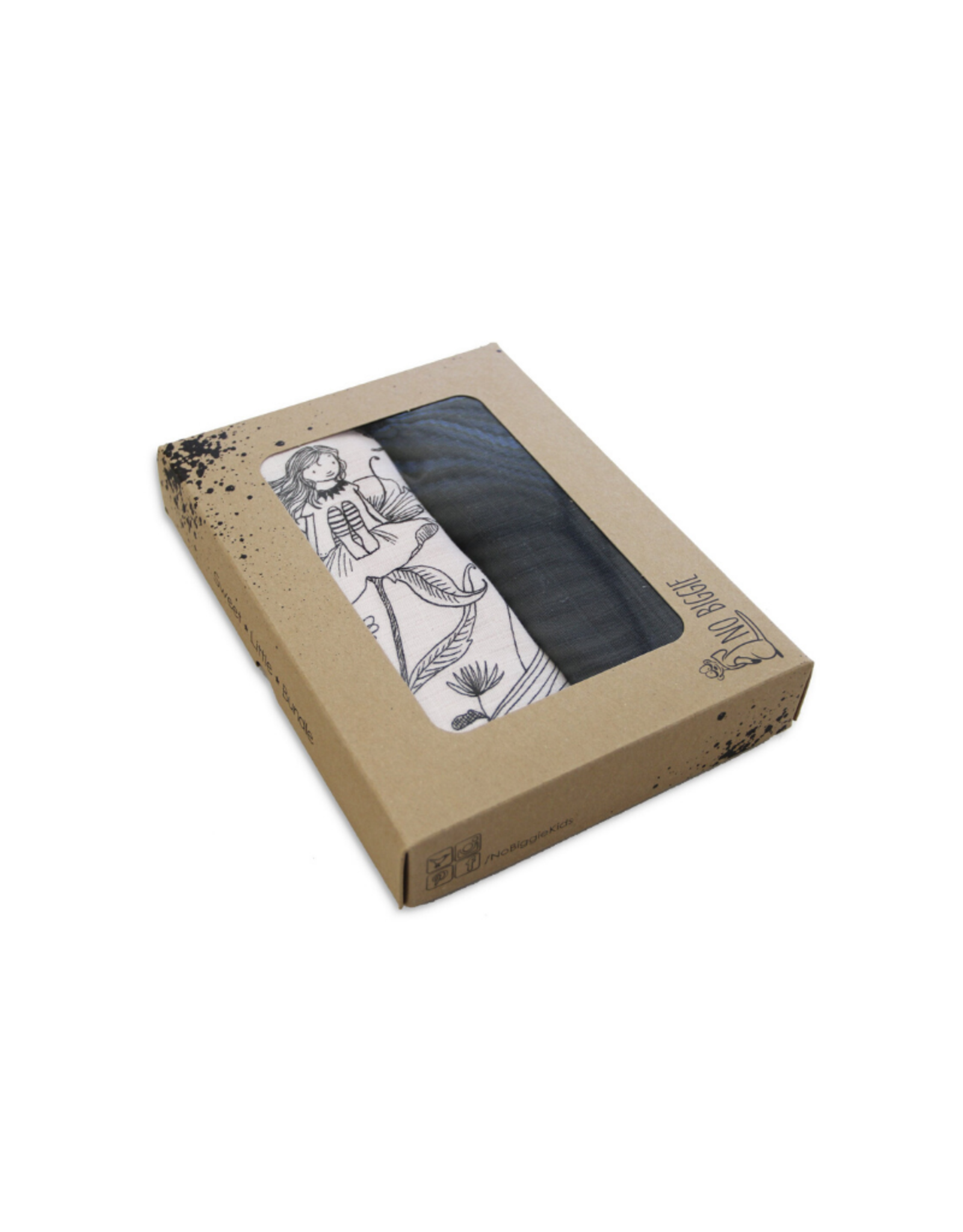 Blush & Charcoal Fairy Swaddle Set