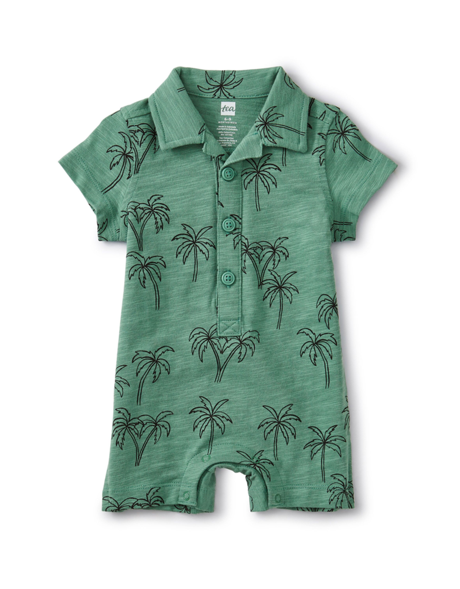collared romper baby boy