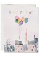 Paris Balloons Birthday Card