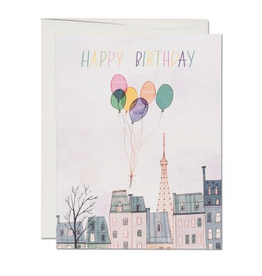 Paris Balloons Birthday Card