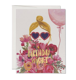 Heart Shaped Sunglasses Birthday Card
