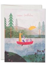Four Canoe Birthday Card