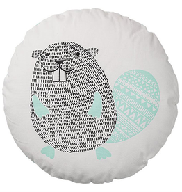 Cotton Pillow with Beaver