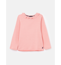 Muriel Rib Tee with Frill Neck