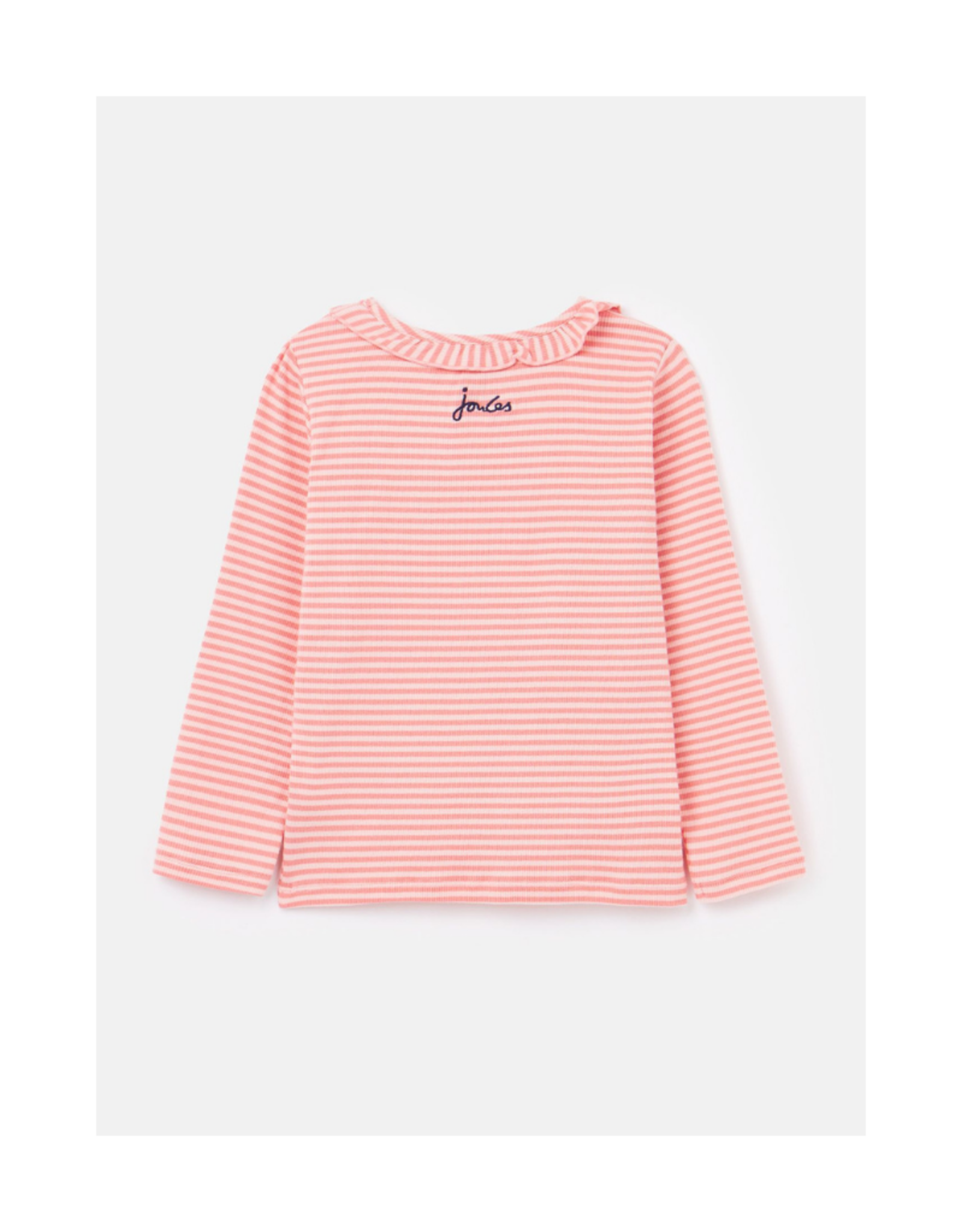 Muriel Rib Tee with Frill Neck
