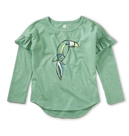 Beak Out Ruffle Graphic Tee