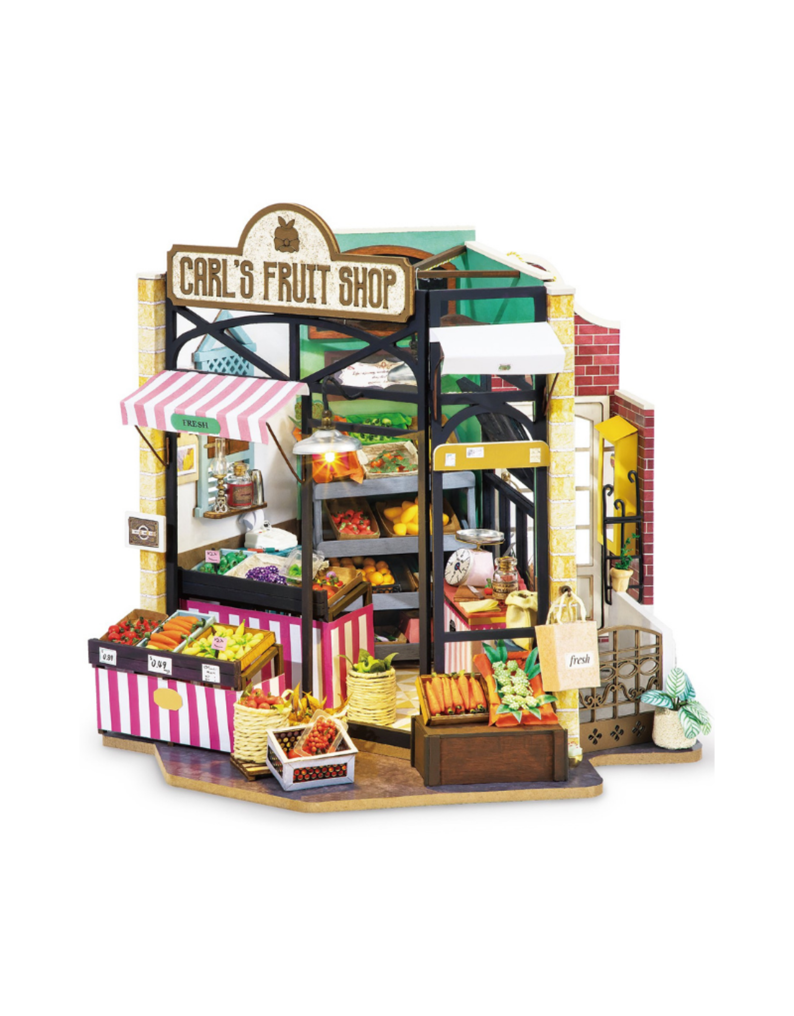 Carl's Fruit Shop DIY Miniature Dollhouse Kit