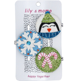 Lily & Momo Cute Penguin Trio Hair Clips HCA542