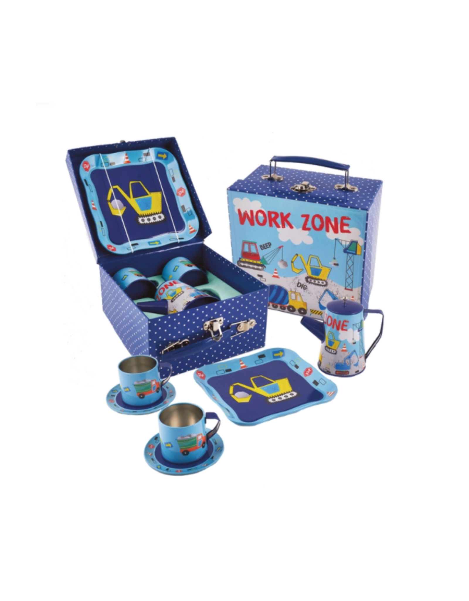 Construction Tin Coffee Set