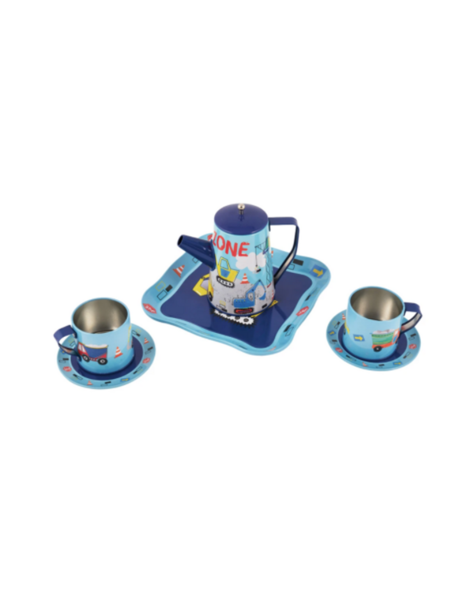 Construction Tin Coffee Set