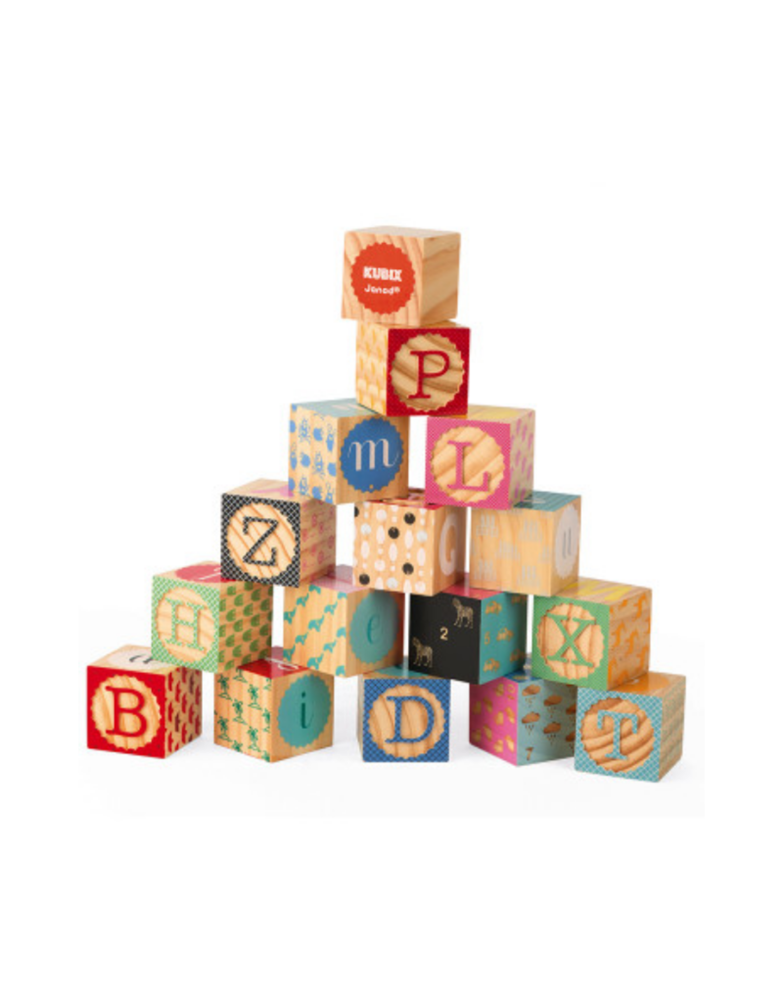 Kubix - 16 Carved Alphbet Blocks