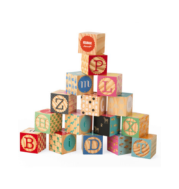 Kubix - 16 Carved Alphbet Blocks