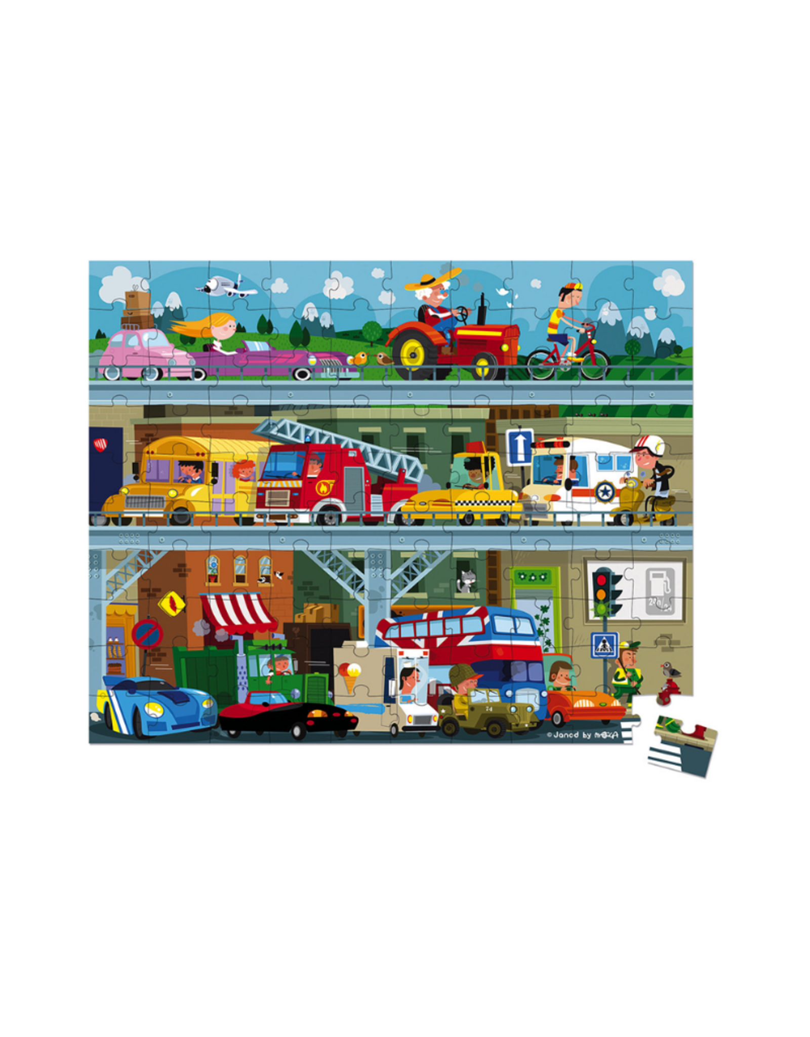 Vehicles Puzzle - 100 Pieces