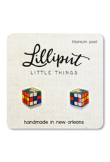 Retro Puzzle Cube Earrings