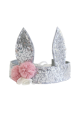 Sequin Bunny Crown Silver