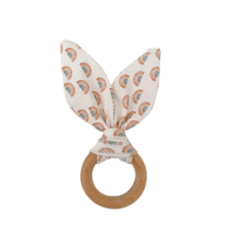 Crinkle Bunny Ears Teether - Rainbow