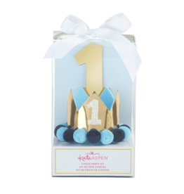 1st Birthday Decor Kit - Blue & Gold
