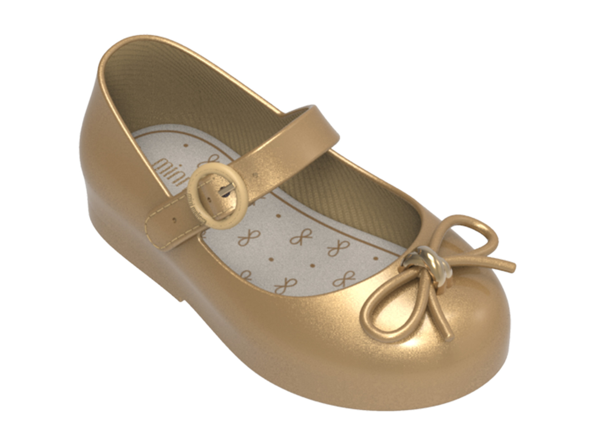 Mini Melissa Gold Sweet Shoe size 6