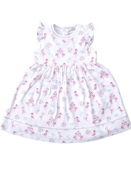 Kissy Kissy Flamingo Baby Sleeveless Dress and Diaper Cover