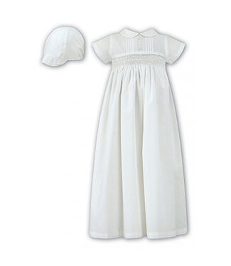 Smocked Cotton Christening Gown