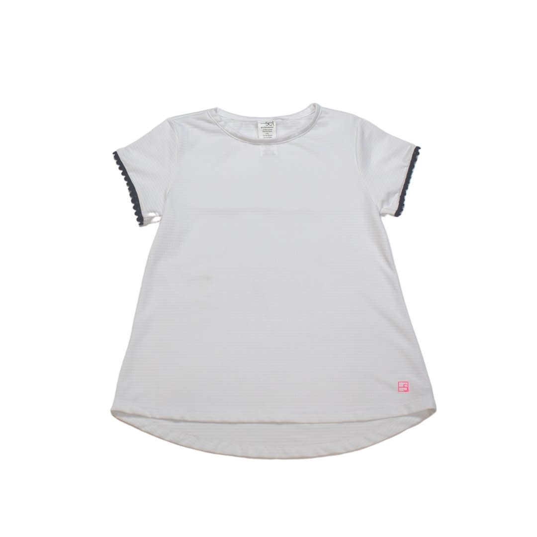 Set Athleisure White/Navy Bridget Basic T