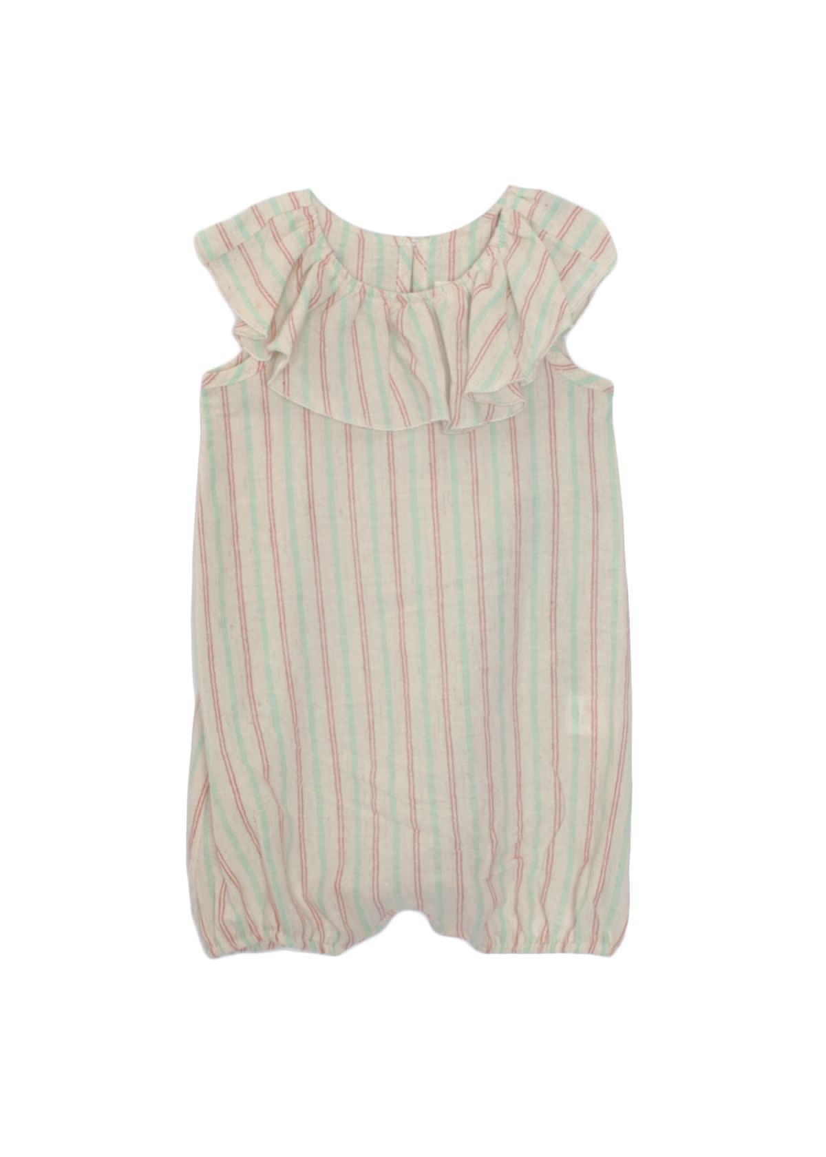 Mabel and Honey Woven Striped Romper