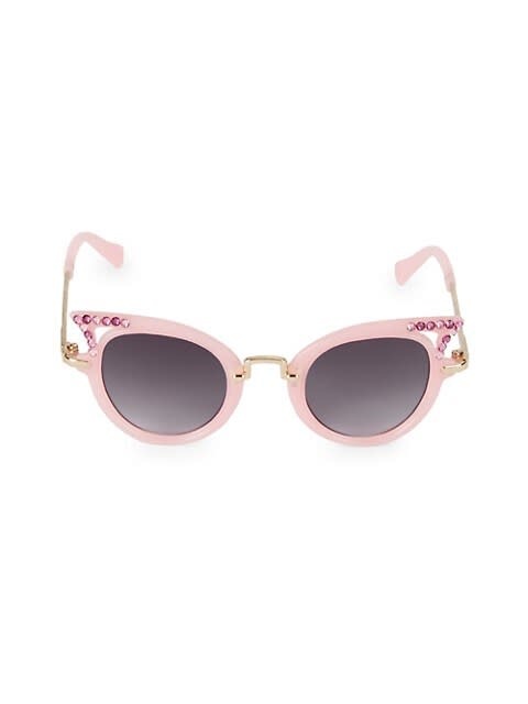 Bari Lynn Crystal Cat Eye Sunglasses