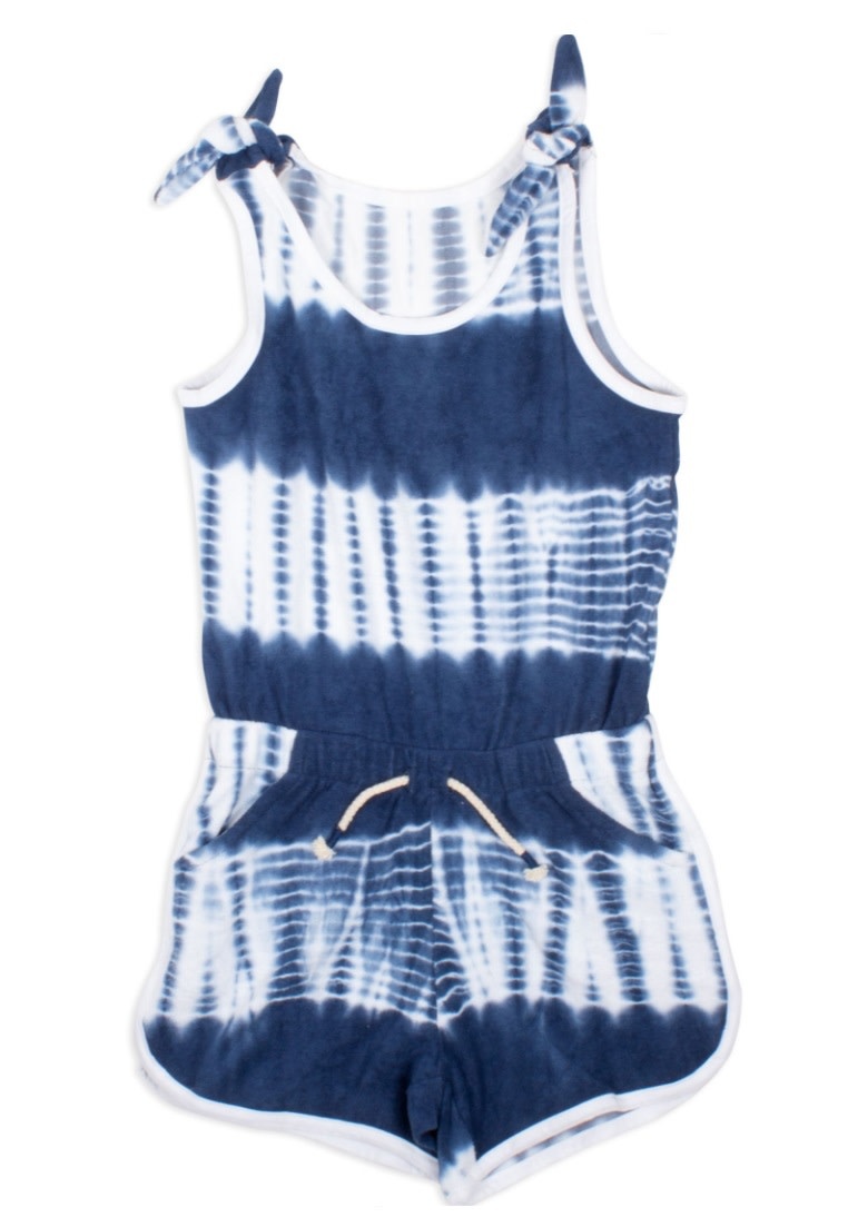 Shade Critters Navy Tie Dye Terry Romper Shade Critters Navy Tie Dye Terry Romper
