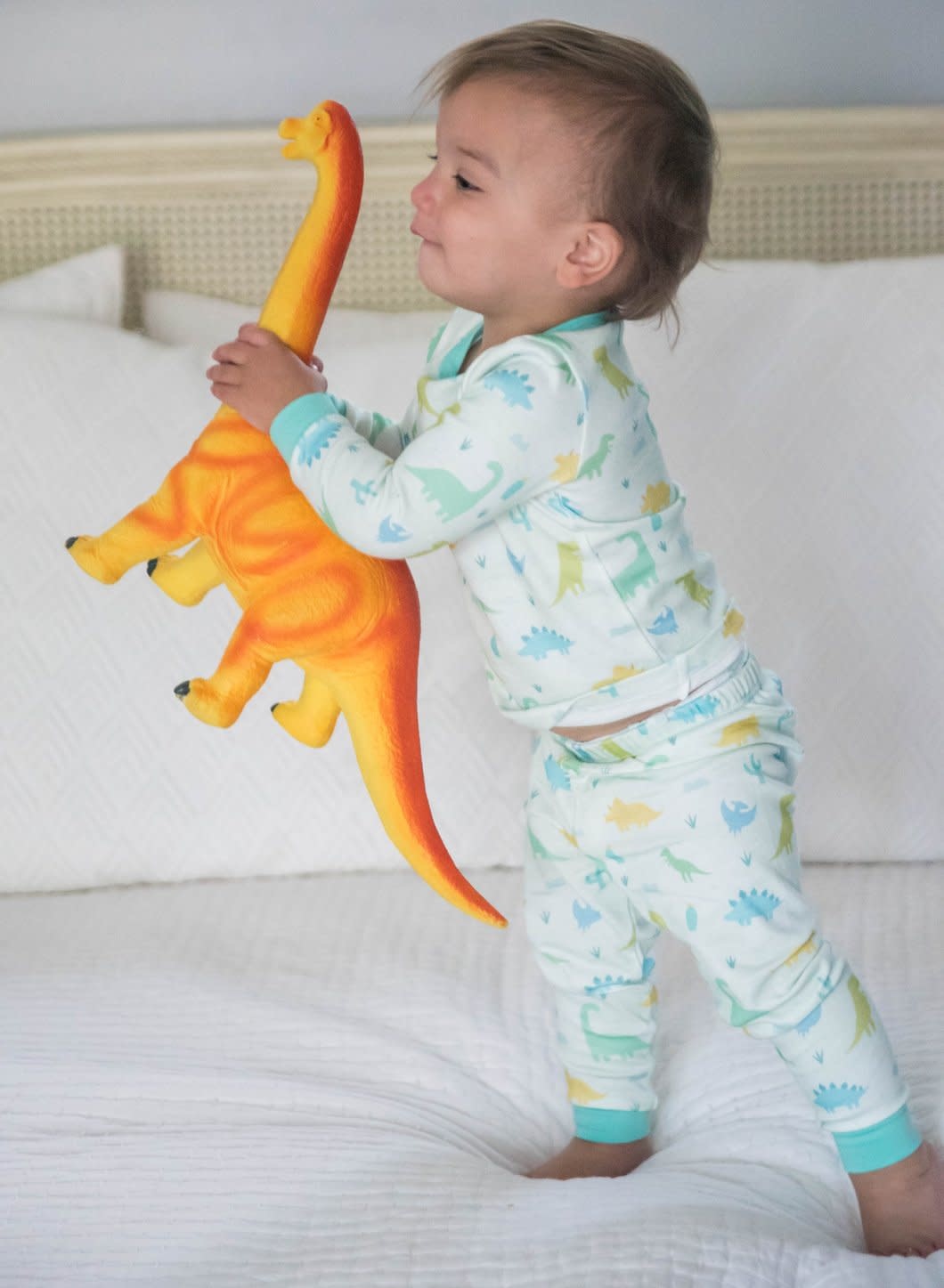 James and Lottie Green Dino Jammies