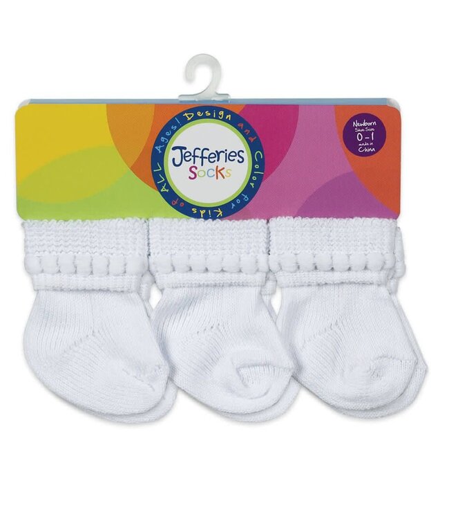 Jefferies Socks 6pk Turn Cuff Baby Socks