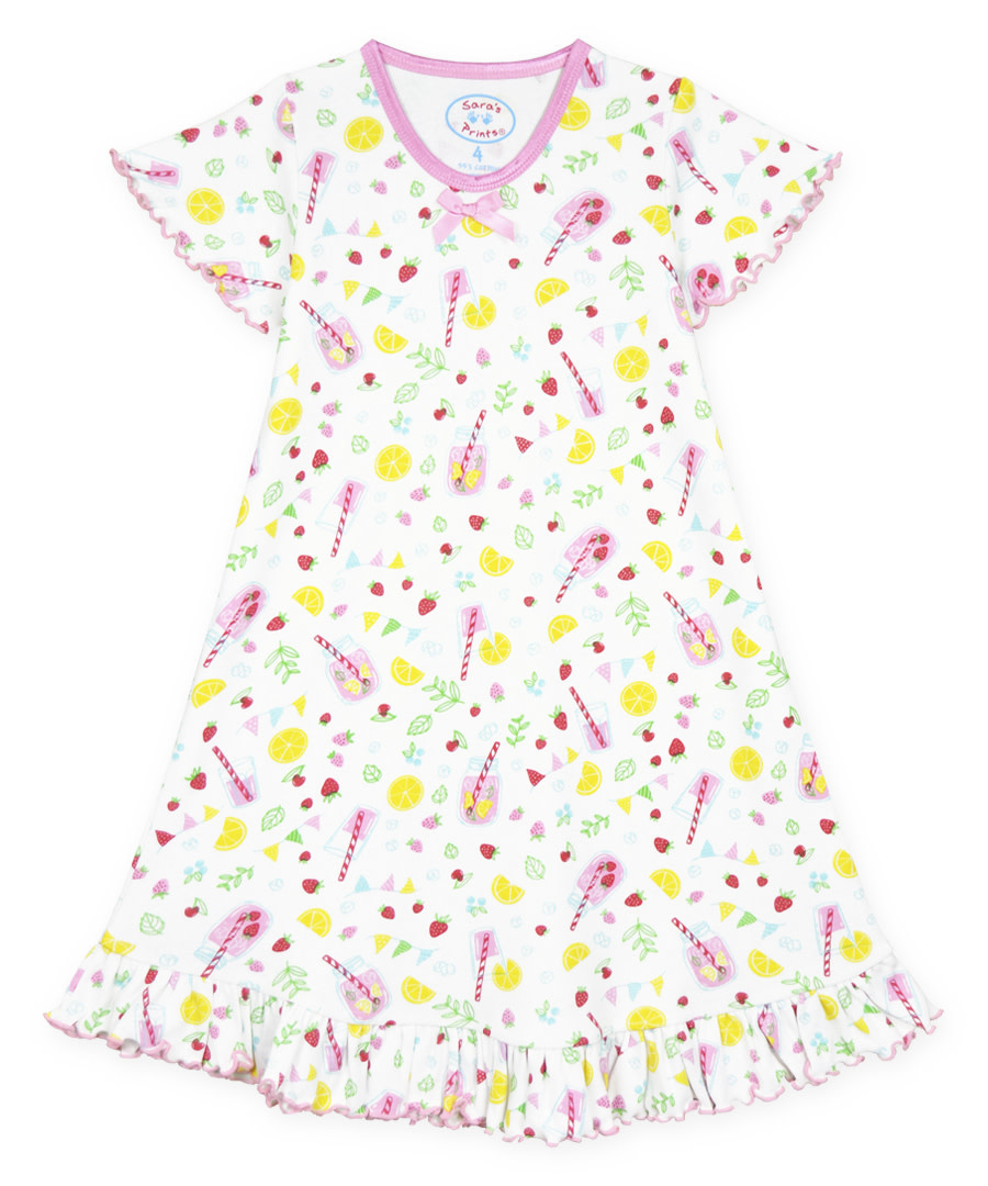 Sara's Prints Ruffle S/S Nightgown