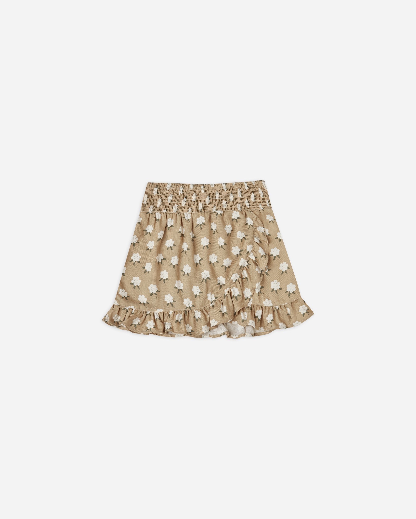 Rylee & Cru White Flora Wrap Ruffle Skirt