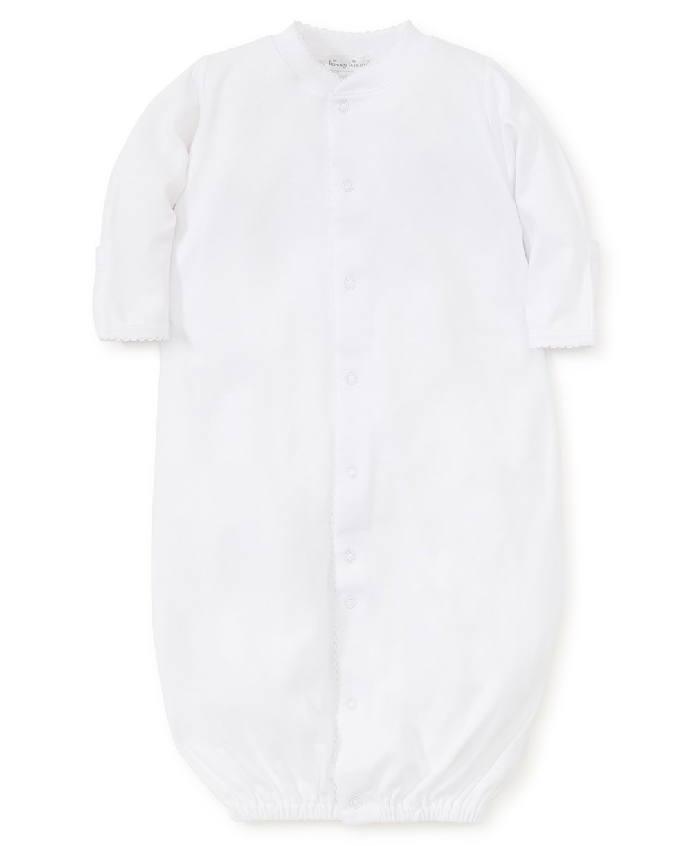 Kissy Kissy White Gown with Trim White Preemie