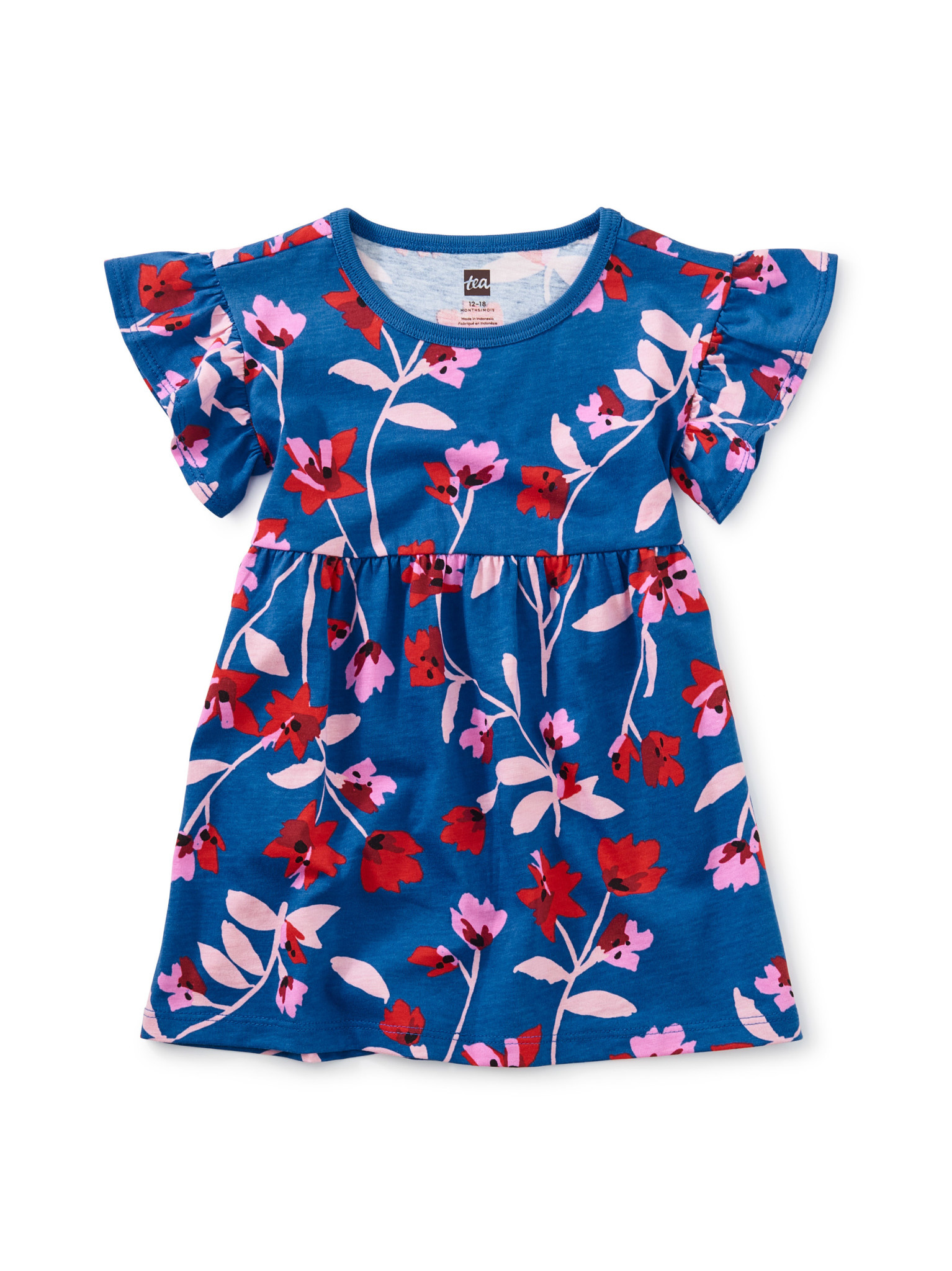 Tea Collection Floral Breeze Ruffle Sleeve Dress