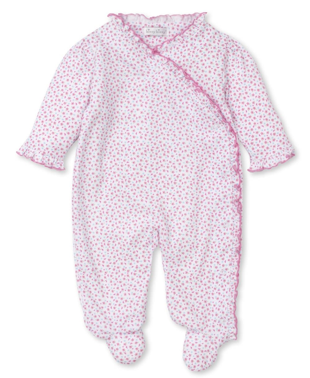 Kissy Kissy Happy Hedgehogs Floral Footie