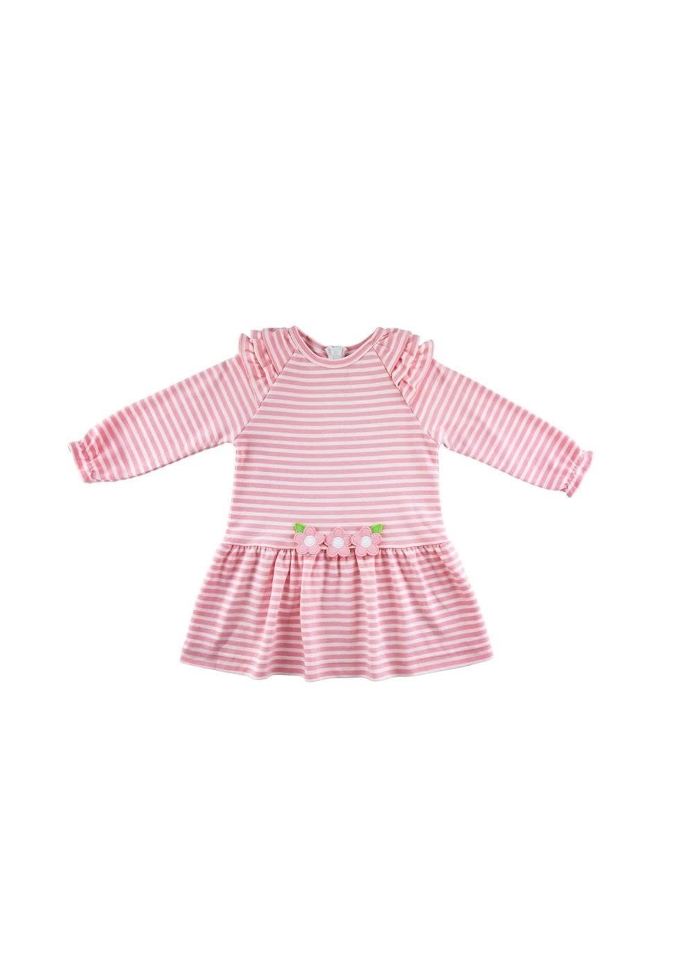 Florence Eiseman Pink Stripe Dress with Flowers