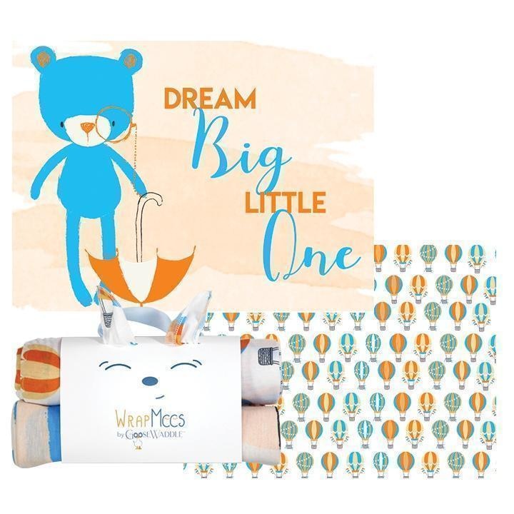 GooseWaddle Bear/Balloons Receiving Blankets (2)