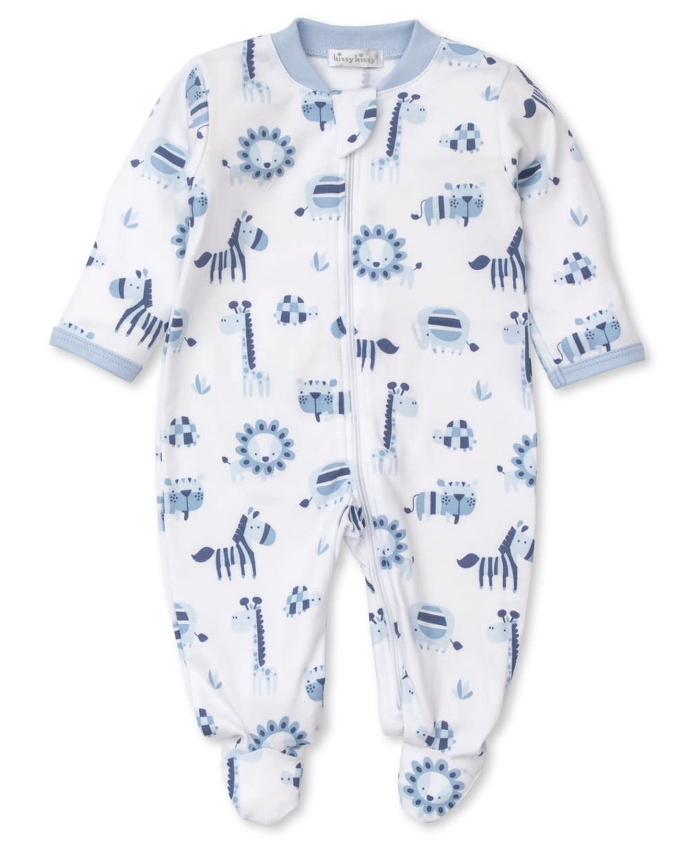 Kissy Kissy Jungle Jibes Zipper Footie