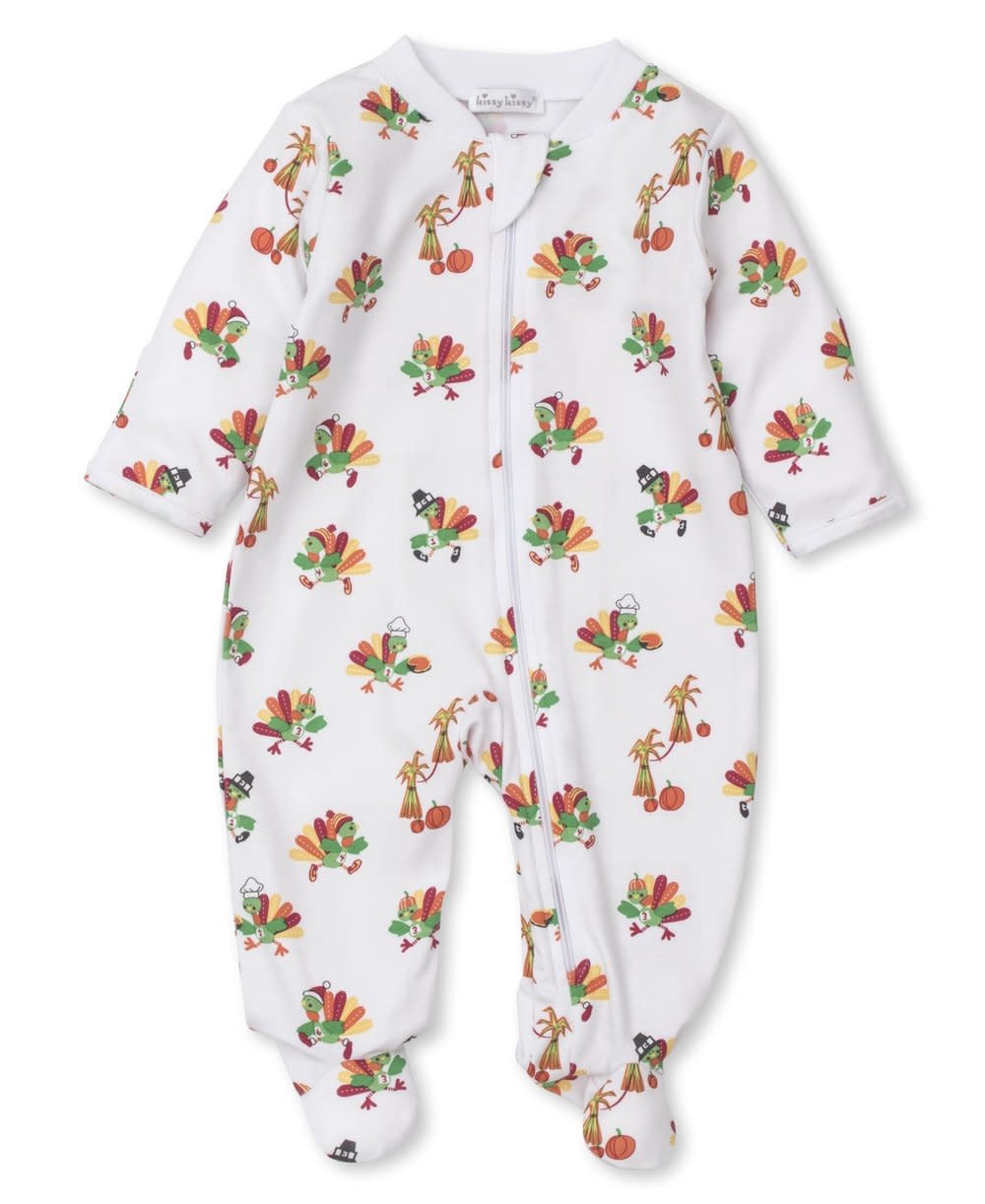 Kissy Kissy Turkey Trot Zipper Footie Kissy Kissy Turkey Trot Zipper Footie