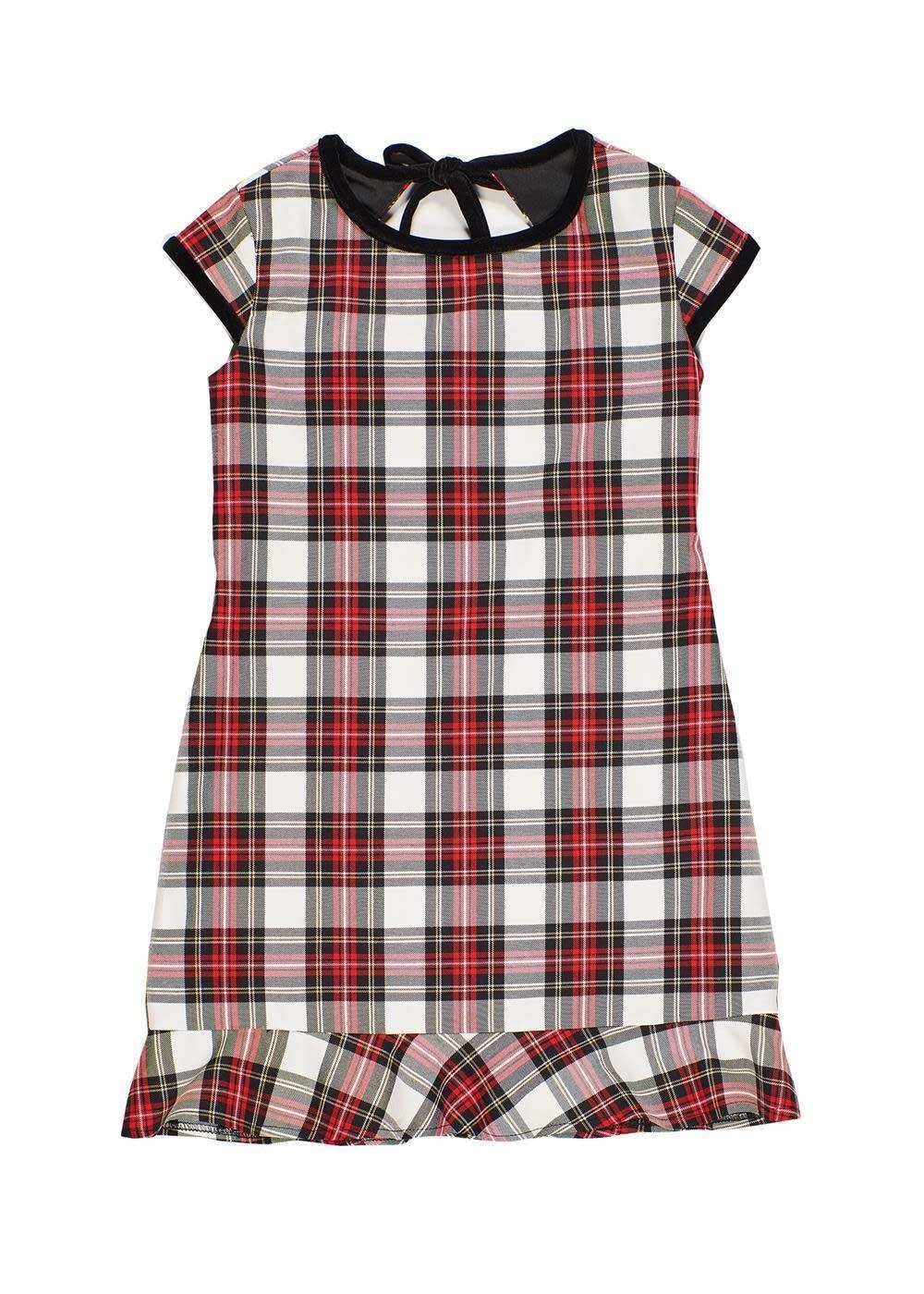 Florence Eiseman Velvet Trim Plaid Dress